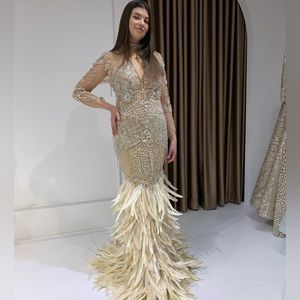 Beautiful blini feather dress